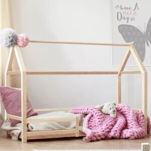 IDMarket Lit cabane enfant bois 90 x 190 cm style scandinave