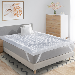 IDMarket Surmatelas 140x190 cm 7 zones de confort moelleux