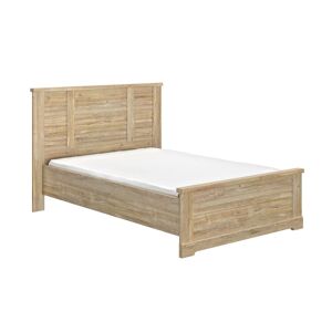 Terre de Nuit Lit en bois clair imitation châtaignier 140x190 - LT5066