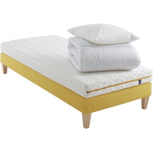 Someo Ensemble matelas mousse, sommier, pieds, couette et oreiller Aurore 200 - SOMEO 90x200