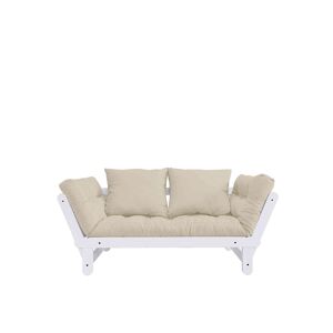 Karup Design Banquette ajustable en pin massif blanc matelas écru inclus 75x200 - Publicité