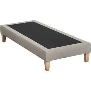 Sommier deco tapissier beige lin - SOMEO 80x200