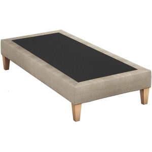 Sommier deco tapissier beige sable SOMEO 2x90x200