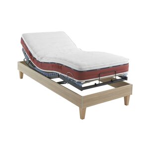 Someo Ensemble matelas relaxation 100% latex, sommier et pieds Crépuscule 600 - SOMEO 90x190