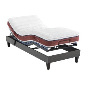 Someo Ensemble matelas relaxation 100% latex, sommier TPR et pieds Crépuscule 600 - SOMEO 80x200