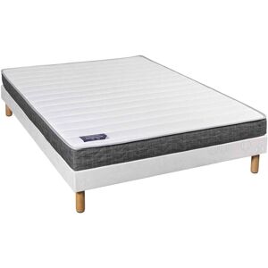 Terre de Nuit Ensemble matelas latex Abondance + sommier + pieds 90x200