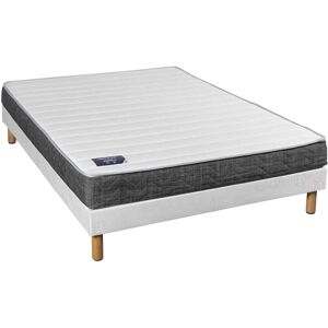 Terre de Nuit Ensemble matelas mousse à mémoire de forme Absolu + sommier + pieds 140x190