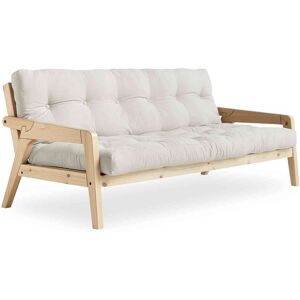 Karup Design Banquette ajustable GRAB en pin massif naturel avec matelas futon naturel 130x190