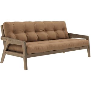 Karup Design Banquette ajustable GRAB en pin massif foncé avec matelas futon marron 130x190 - Publicité