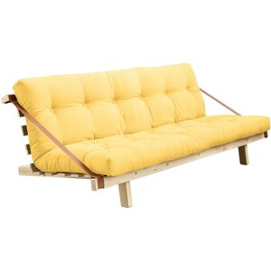 Karup Design Banquette ajustable en pin massif naturel matelas jaune inclus 130x190