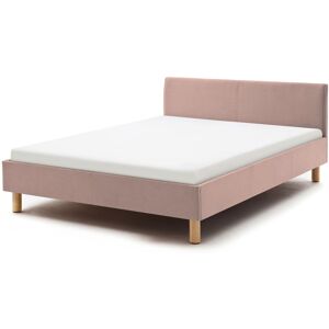 Terre de Nuit Lit rembourré en tissu rose avec tête de lit lisse 140x200 - LT8004 - Publicité