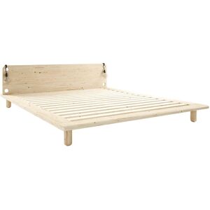 Karup Design Lit en pin massif naturel PEEK BED avec tête de lit fonctionnelle 140x200 - Publicité