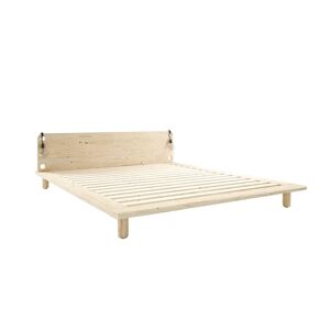 Karup Design Lit en pin massif naturel PEEK BED avec tete de lit fonctionnelle 160x200