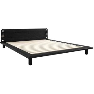 Karup Design Lit en pin massif noir PEEK BED avec tête de lit fonctionnelle 180x200 - Publicité