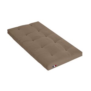 Terre de Nuit Matelas futon taupe coeur en latex 90x190