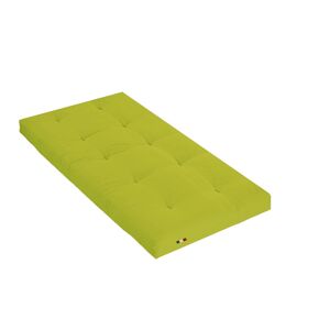 Terre de Nuit Matelas futon vert pistache coeur en latex 90x200