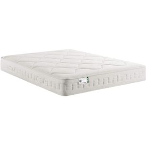 Matelas Simmons ressorts ensachés, mousse à mémoire de forme, lin et fibres recyclées F1rst FR.3 160x200