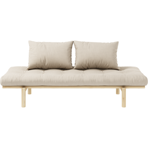 Karup Design Sofa en pin massif naturel matelas beige 75x200 + coussins 40x60 inclus - Publicité