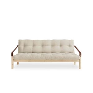 Karup Design Banquette convertible POETRY en pin naturel avec matelas futon beige