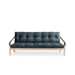 Karup Design Banquette convertible en pin naturel avec matelas futon bleu pétrole - Publicité