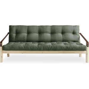 Karup Design Banquette convertible en pin naturel avec matelas futon vert