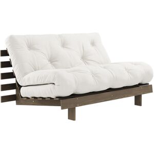 Karup Design Canape convertible ROOTS en pin massif fonce et matelas futon naturel 140x200