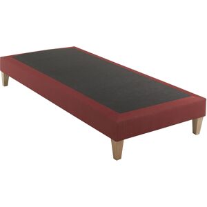 Sommier deco tapissier rouge Crepuscule - SOMEO 80x200