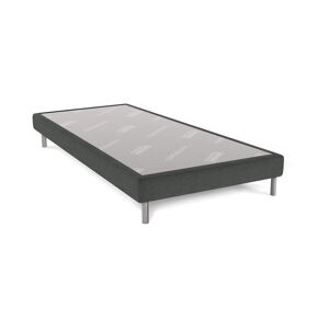 Sommier Dunlopillo Bellini anthracite 15 cm avec pieds 90x200