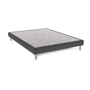 Sommier Dunlopillo Bellini anthracite 15 cm avec pieds 160x200