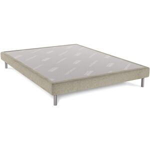 Sommier Dunlopillo Bellini beige 15 cm avec pieds 160x200