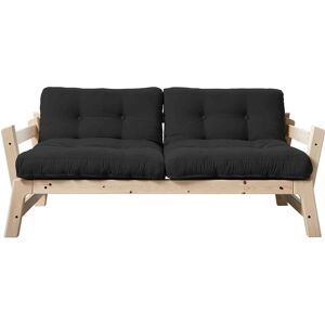 Karup Design Banquette ajustable en pin massif naturel matelas anthracite inclus 2x70x100