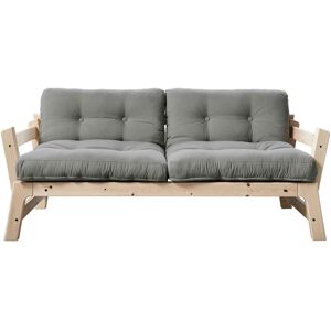 Karup Design Banquette ajustable en pin massif naturel matelas gris inclus 2x70x100