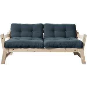 Karup Design Banquette ajustable en pin massif naturel matelas bleu petrole inclus 2x70x100