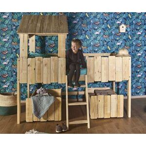 Ma Chambre d'Enfant Lit cabane enfant Swam  Bois naturel 90x190 cm