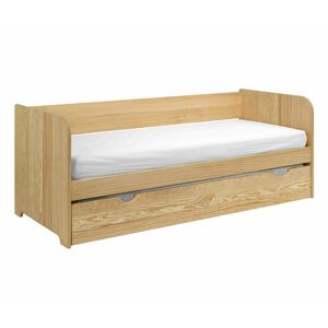 Ma Chambre d'Enfant Lit gigogne banquette enfant Bali  Bois naturel 80x200 cm