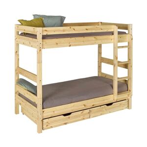 Ma Chambre d'Enfant Lit superposé enfant Wood  Bois naturel 90x190 cm