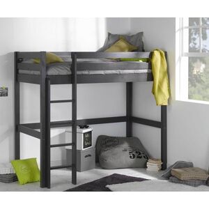 Ma Chambre d'Enfant Lit mezzanine adulte Cargo  Gris anthracite 90x190 cm