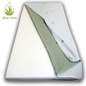 SURMATELAS en M&Eacute;MOIRE, Hauteur 5 CM ORTHOP&Eacute;DIQUE, ANTIALLERGIQUE, ANTIACARIEN, COMPL&Egrave;TEMENT D&Eacute;HOUSSABLE, Housse en Aloe Vera.