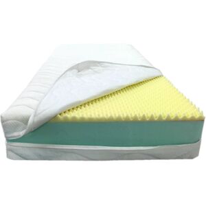 Dinaflex MATELAS EN DESSUS DE PRIX 70X190 MÉMOIRE DE FORME "MARTHE ALOE LUXUS" ÉPAISSEUR 25 CM , DEUX COUCHES, PLAQUE À MÉMOIRE DE FORME 4,5CM SWEETCONFORT, POINTES EFFET MASSAGE, ÂME  WATERFOAM ÉPAISSEUR