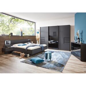 Deladeco Chambre adulte moderne graphite Adriana Anthracite  160x200 - Publicité