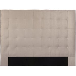 Miliboo Tête de lit capitonnée en tissu velours taupe L140 cm HALCIONA - Publicité