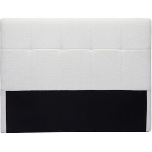 Miliboo Tete de lit en tissu effet laine bouclee blanc L160 cm CLOVIS