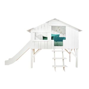 Lit Cabane en Bois et Toboggan Mathy by Bols 90 x 190 cm (Pls Coloris)