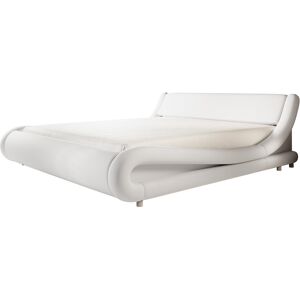 Design Ameublement Lit double Alessia - blanc pour Matelas 150x190cm - Publicité