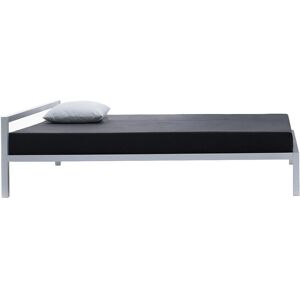 MDF ITALIA lit deux places ALUMINIUM BED (Naturel 170x210 cm - aluminium anodise)