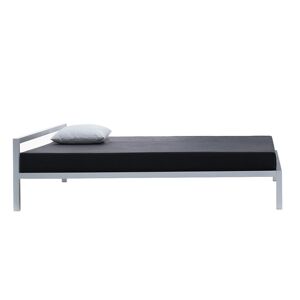 MDF ITALIA lit deux places ALUMINIUM BED (Naturel 170x210 cm - aluminium anodisé)