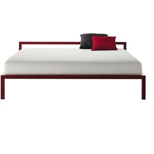 MDF ITALIA lit deux places ALUMINIUM BED (Rouge 180x210 cm - aluminium anodisé laqué)