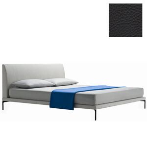 ZANOTTA lit deux personnes TALAMO avec pieds noir pour matelas 160 x 200 cm (31605 - Cat. 30 Ecofire - PVC 71% Cotone 27% Poliuretano 2%)