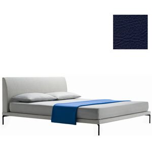 ZANOTTA lit deux personnes TALAMO avec pieds noir pour matelas 160 x 200 cm (31657 - Cat. 30 Ecofire - PVC 71% Cotone 27% Poliuretano 2%)