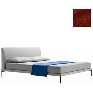 ZANOTTA lit deux personnes TALAMO avec pieds noir pour matelas 180 x 200 cm (24838 - Cat. 20 - VALE 37% Lin / 63% Coton)